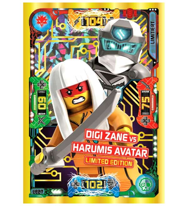 Lego Ninjago série 4 TCG cartes de collection carte Nº 27 Ninja Zane