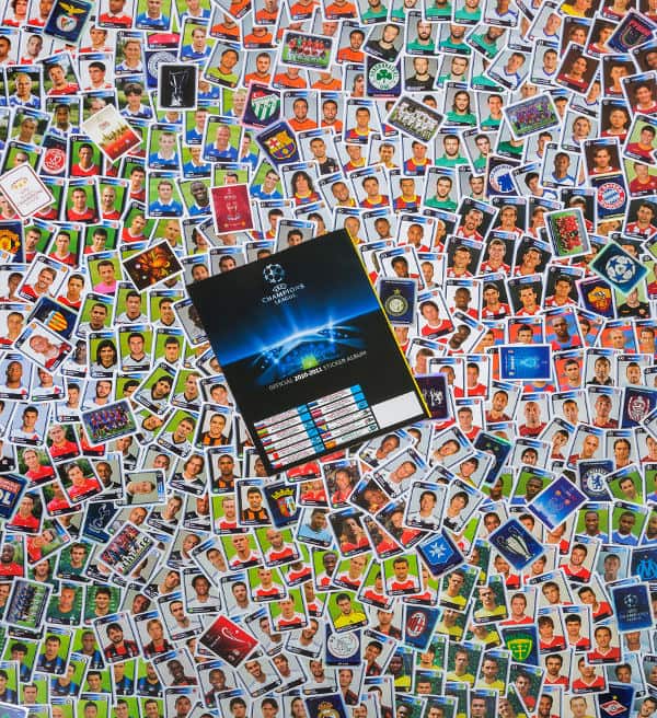 Panini Champions League 2010-2011 alle Sticker + Album Rückseite
