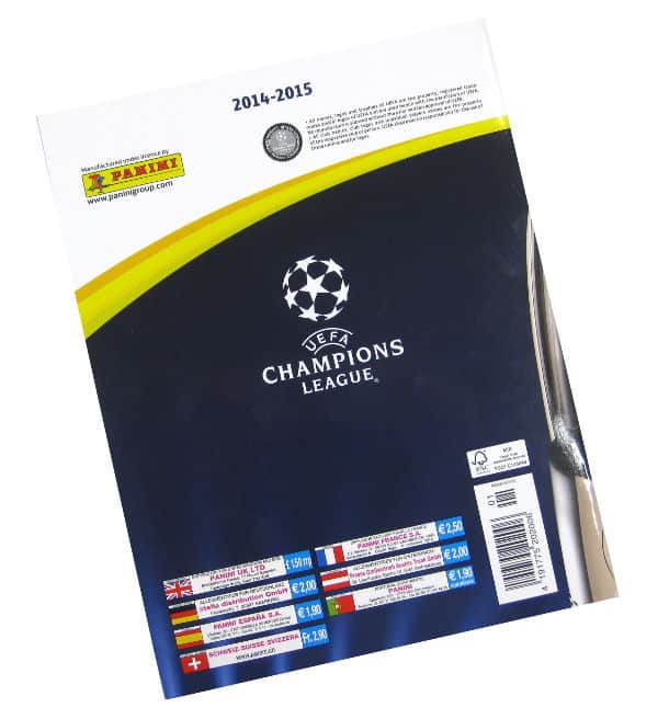 Panini Champions League 2014-2015 Album Rückseite