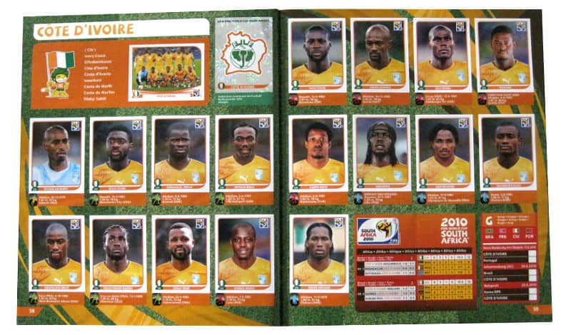 Panini 533 Kanga Akale Elfenbeinküste FIFA WM 2010 Südafrika