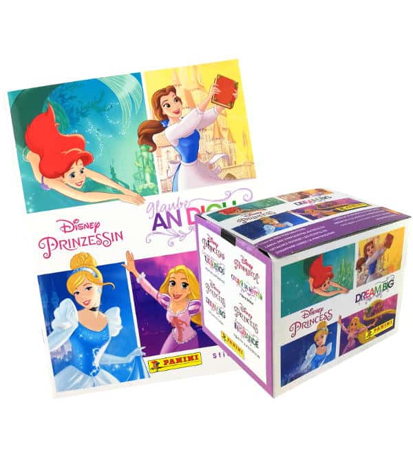Panini Disney Prinzessin Sticker - Glaube an Dich - Album + Display