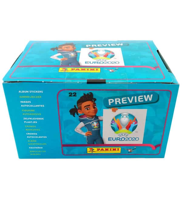 Panini EURO 2020 Preview Sticker - Box mit 120 Tüten