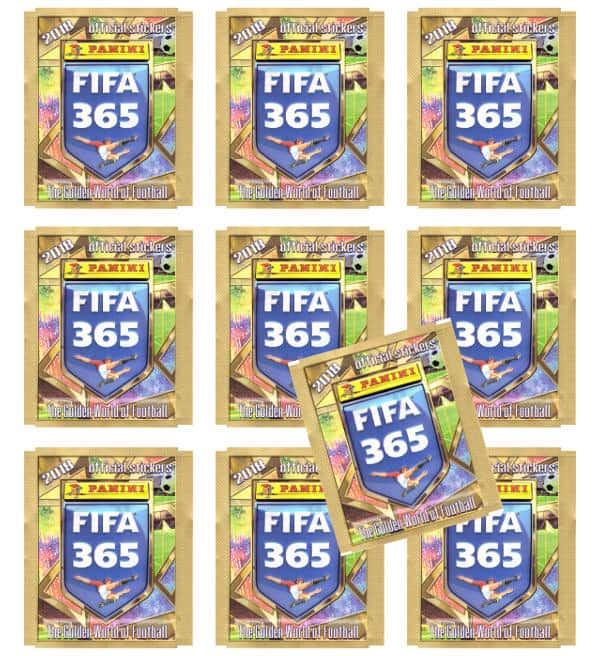 Panini FIFA 365 2018 Sticker - 10 Tüten