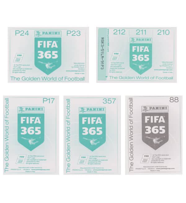 Panini FIFA 365 Sticker Rückseite