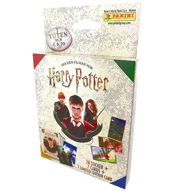Panini Harry Potter Saga 2020 Sticker + Cards - Blister mit 7 Tüten + 1 LE
