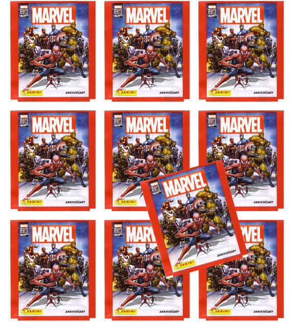 Panini Marvel 80 Jahre Sticker + Cards - 10 Tüten