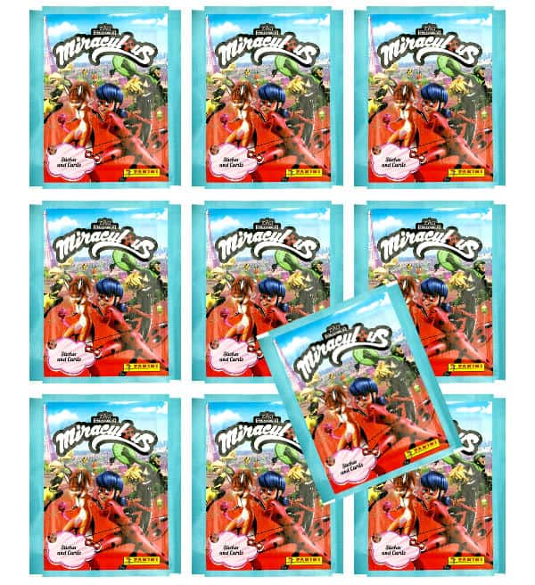 10 Tüten  Sticker & Trading Cards Panini Miraculous Ladybug Sammelalbum