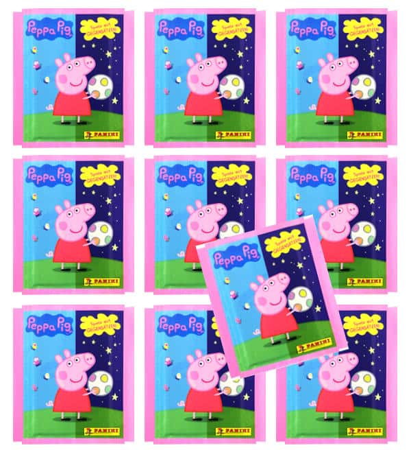 Panini Peppa Pig Spiele mit Gegensätzen - Sticker + Cards - 10 Tüten