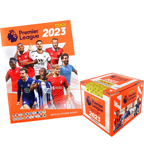 Panini Premier League 2022 Sticker - Album + Display mit 50 Tüten