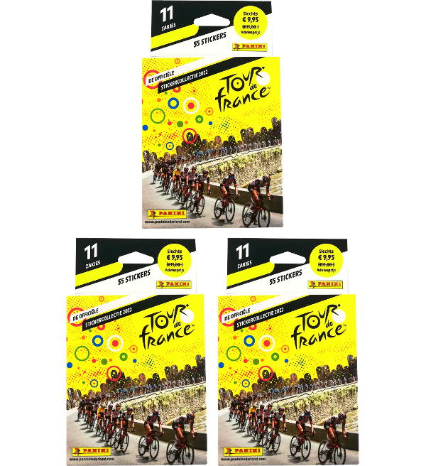 Panini Tour de France 2022 Sticker - 3 x Eco-Blister