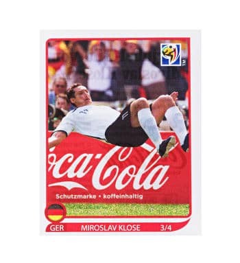 Panini WM 2010 Klose-Salto Sticker 3 von 4 vorne