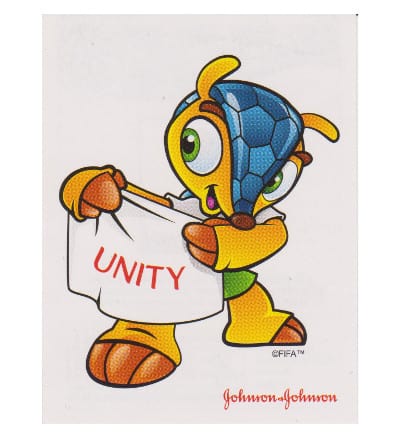 Panini WM 2014 Johnson & Johnson Sticker 640 Unity