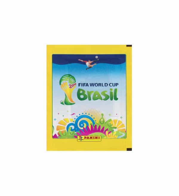 Panini WM Brasil 2014 Tüte Gelb horizontal Vorderseite