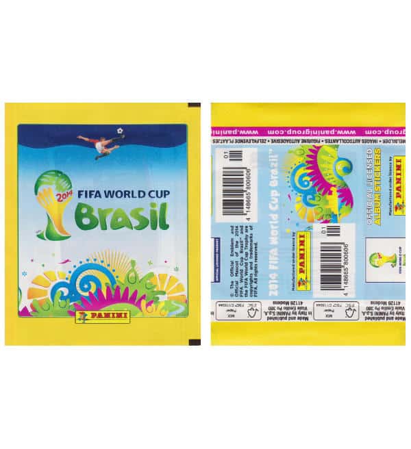 Panini WM Brasil 2014 Tüte Gelb horizontal