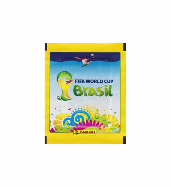 Panini WM Brasil 2014 Tüte Gelb vertikal Vorderseite
