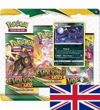 Pokemon Evolving Skies - 3-Pack-Blister Umbreon ENGLISCH