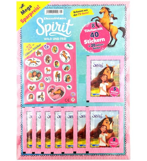 Spirit Wild und Frei Sticker - Multipack mit 40 Stickern