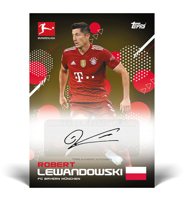 Topps Bundesliga International Stars 2021/22 - Lewandowski Auto