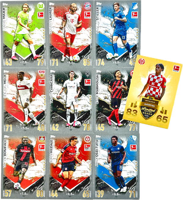 Topps Match Attax Bundesliga 2023/2024 – Complete Set Of 18 Match Winners, 1. League