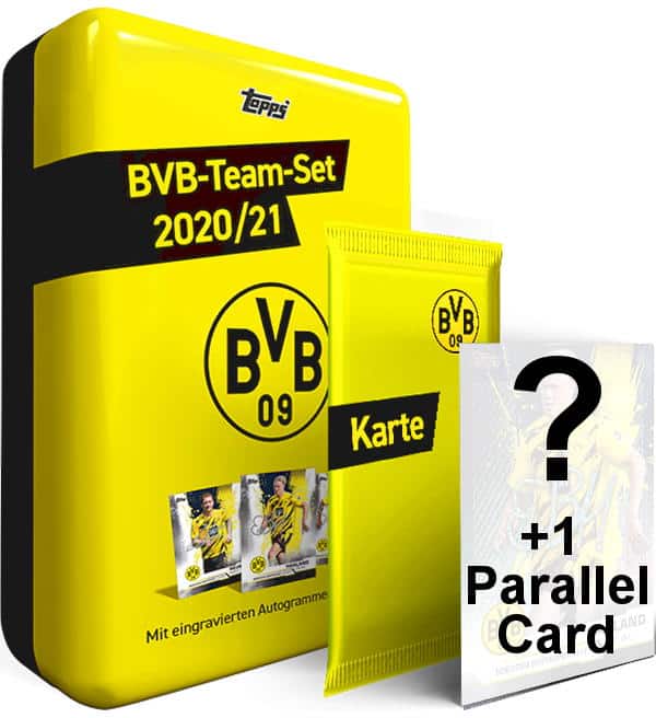 Topps BVB Team Set 2020/21 + 1 nummerierte Parallel Card
