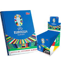 Topps EURO 2024 Sticker - Hardcover Album + Display mit 100 Tüten Topps EURO 2024 Sticker - Hardcover Album + Display mit 100 Tüten