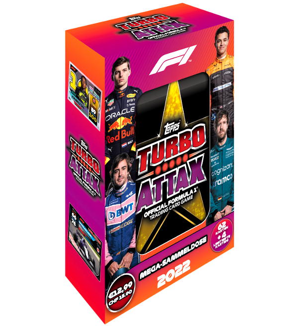 Topps F1 Turbo Attax 2022 Trading Cards - Mega-Tin Star