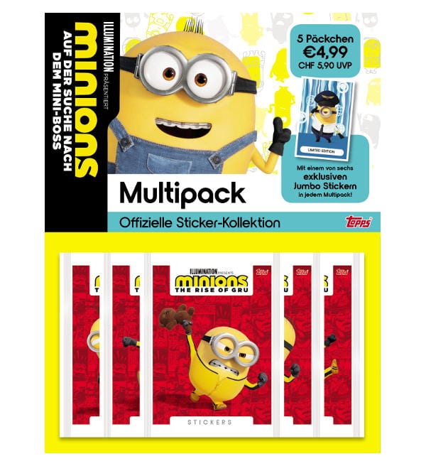 Topps Minions - Suche nach dem Mini-Boss Sticker - Multipack V2