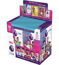 Topps Premier League 2026 Debut Edition Trading Cards - Display mit 28 Tüten