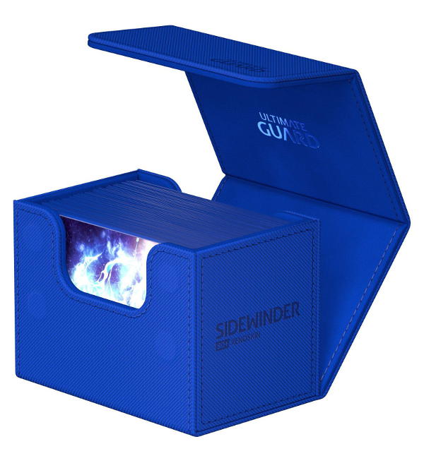 UG Sidewinder 80+ Xenoskin Monocolor Deck Box - Blue Open