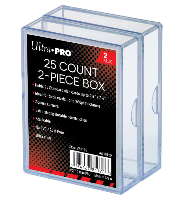 Ultra Pro 25 Count Clear Card Storage Box 2-teilig - 2er Pack