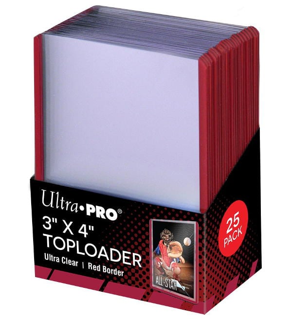 Ultra Pro RED BORDER Toploader - 25 Stück